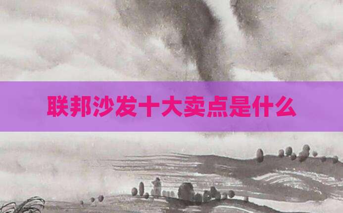 联邦沙发十大卖点是什么