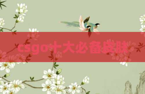 csgo十大必备皮肤