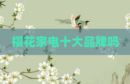 樱花家电十大品牌吗