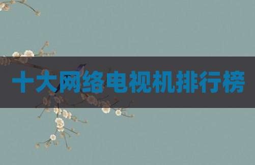十大网络电视机排行榜