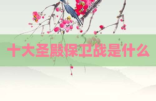 十大圣殿保卫战是什么