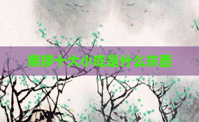 南锣十大小吃是什么东西