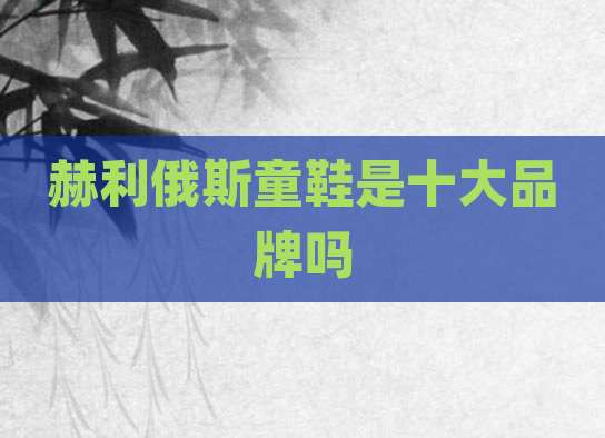 赫利俄斯童鞋是十大品牌吗