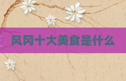 风冈十大美食是什么