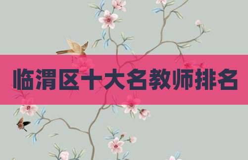 临渭区十大名教师排名
