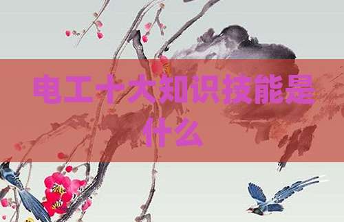 电工十大知识技能是什么
