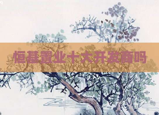 恒基置业十大开发商吗