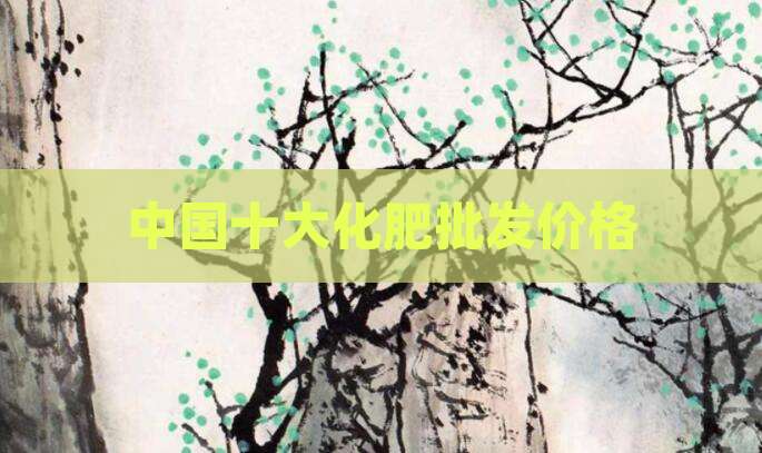 中国十大化肥批发价格