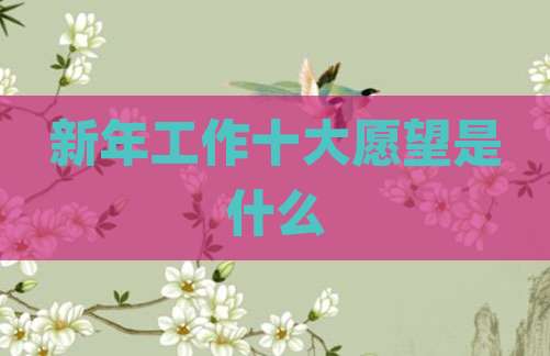 新年工作十大愿望是什么