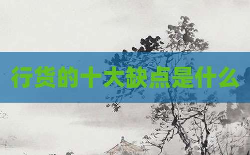 行货的十大缺点是什么