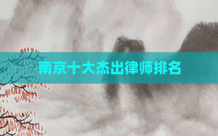 南京十大杰出律师排名
