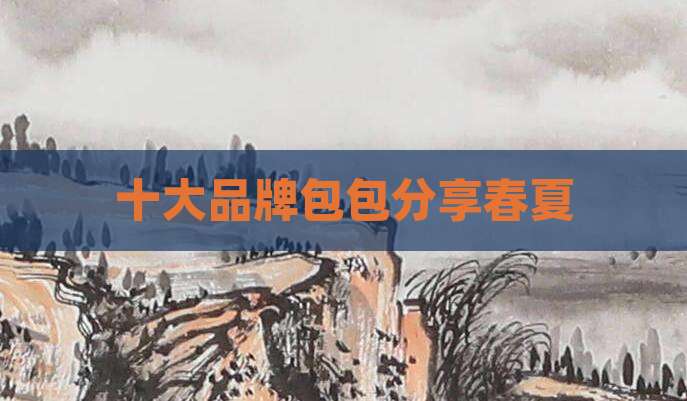十大品牌包包分享春夏